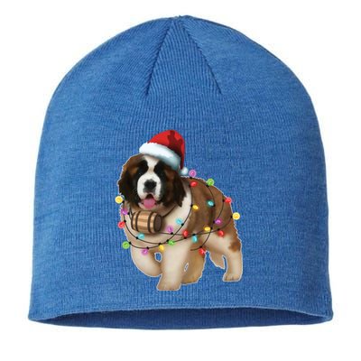 Christmas Santa Dog St Bernard Saint Xmas Dog Lover Great Gift Sustainable Beanie