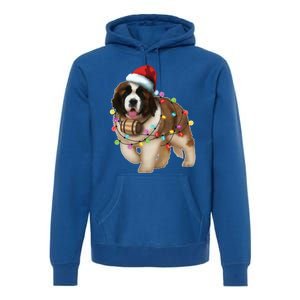 Christmas Santa Dog St Bernard Saint Xmas Dog Lover Great Gift Premium Hoodie