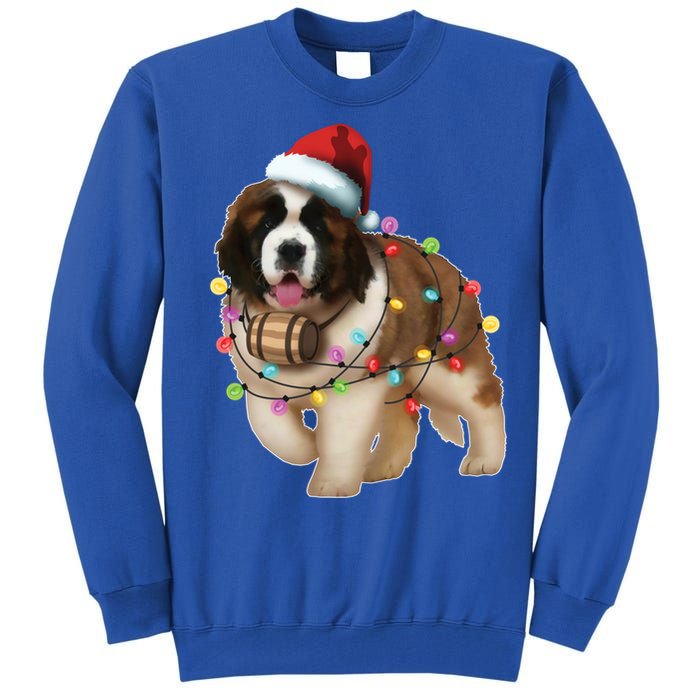 Christmas Santa Dog St Bernard Saint Xmas Dog Lover Great Gift Tall Sweatshirt