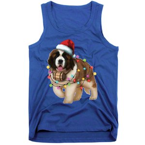 Christmas Santa Dog St Bernard Saint Xmas Dog Lover Great Gift Tank Top