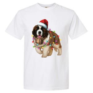 Christmas Santa Dog St Bernard Saint Xmas Dog Lover Great Gift Garment-Dyed Heavyweight T-Shirt