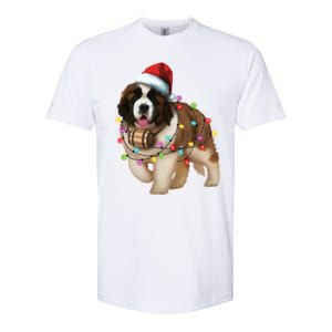 Christmas Santa Dog St Bernard Saint Xmas Dog Lover Great Gift Softstyle CVC T-Shirt