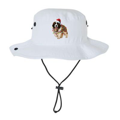 Christmas Santa Dog St Bernard Saint Xmas Dog Lover Great Gift Legacy Cool Fit Booney Bucket Hat