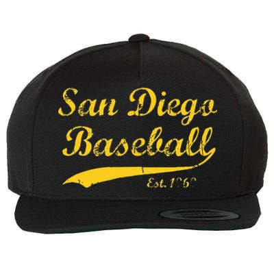 Classic San Diego California Baseball Fan Retro Vintage Wool Snapback Cap