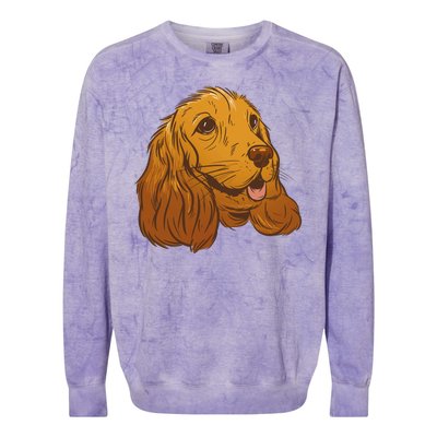 Cocker Spaniel Dog Colorblast Crewneck Sweatshirt