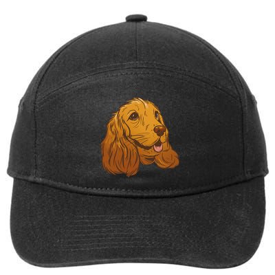 Cocker Spaniel Dog 7-Panel Snapback Hat
