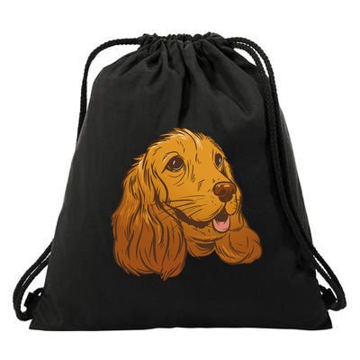 Cocker Spaniel Dog Drawstring Bag
