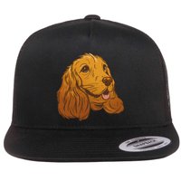 Cocker Spaniel Dog Flat Bill Trucker Hat