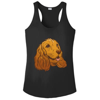 Cocker Spaniel Dog Ladies PosiCharge Competitor Racerback Tank