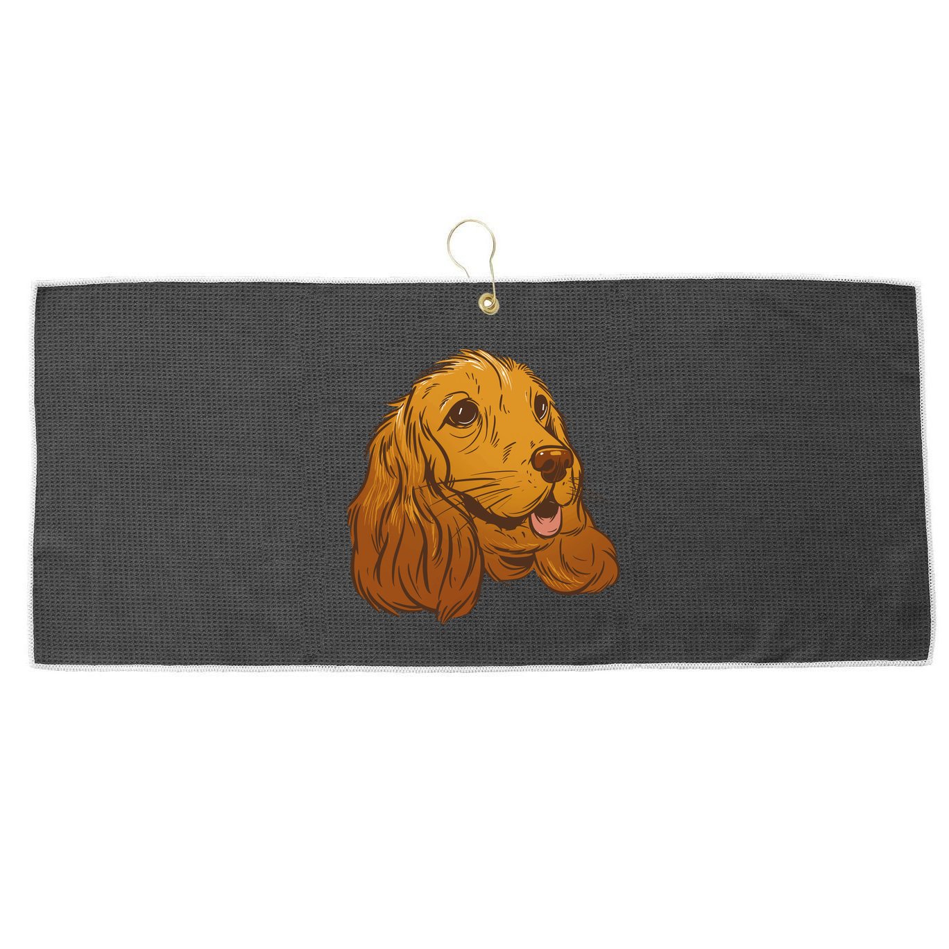 Cocker Spaniel Dog Large Microfiber Waffle Golf Towel