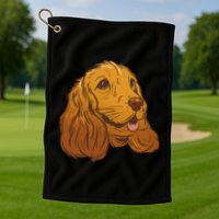 Cocker Spaniel Dog Golf Towel