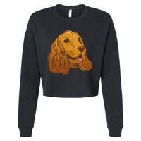 Cocker Spaniel Dog Cropped Pullover Crew