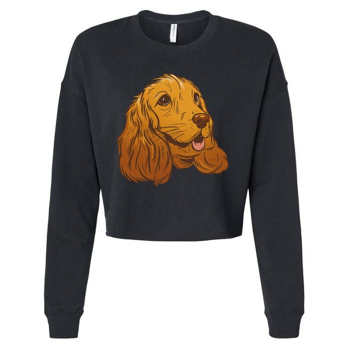 Cocker Spaniel Dog Cropped Pullover Crew