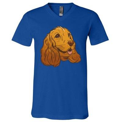 Cocker Spaniel Dog V-Neck T-Shirt