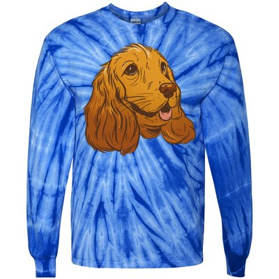 Cocker Spaniel Dog Tie-Dye Long Sleeve Shirt