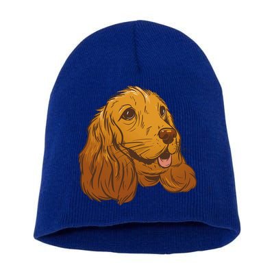 Cocker Spaniel Dog Short Acrylic Beanie