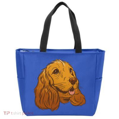Cocker Spaniel Dog Zip Tote Bag