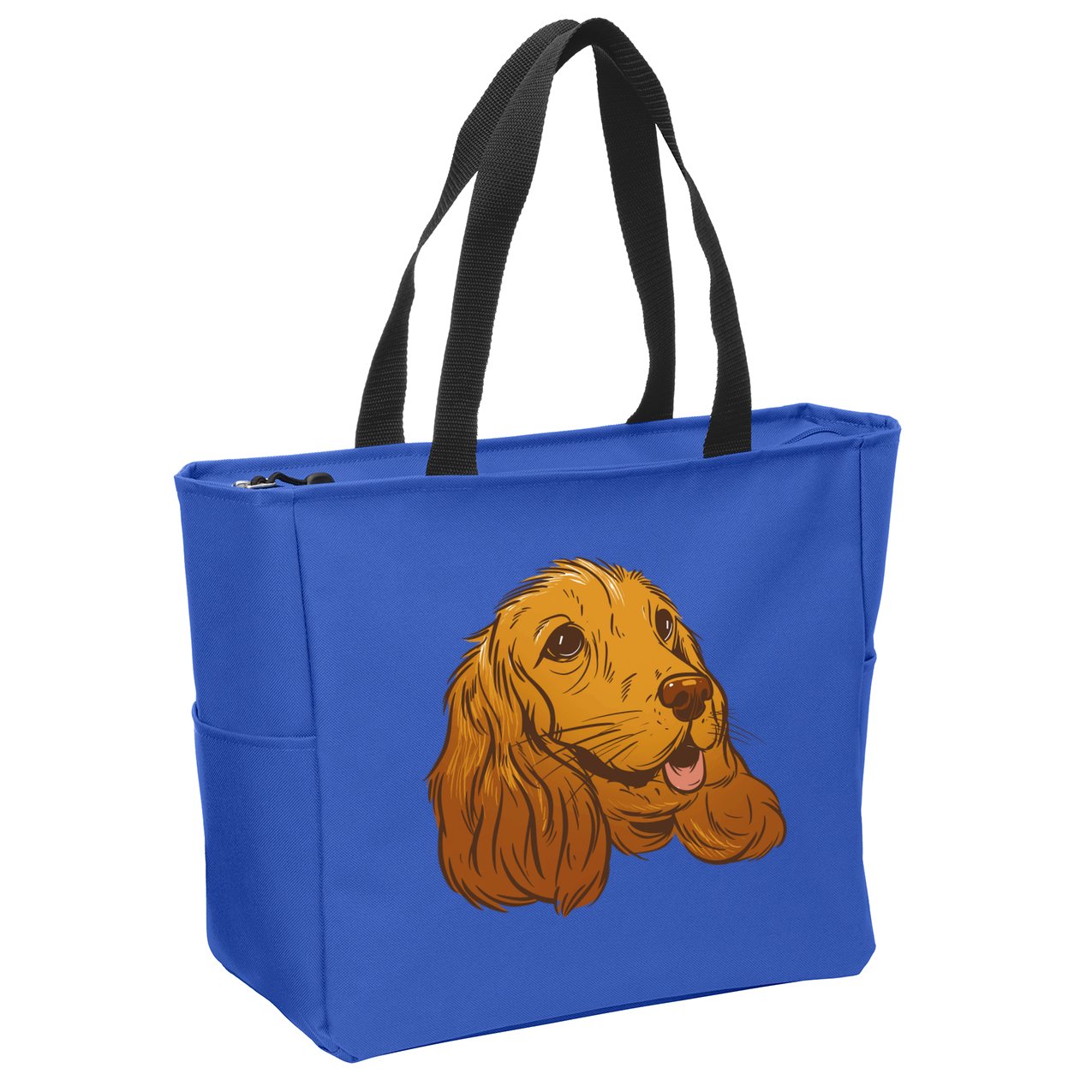 Cocker Spaniel Dog Zip Tote Bag