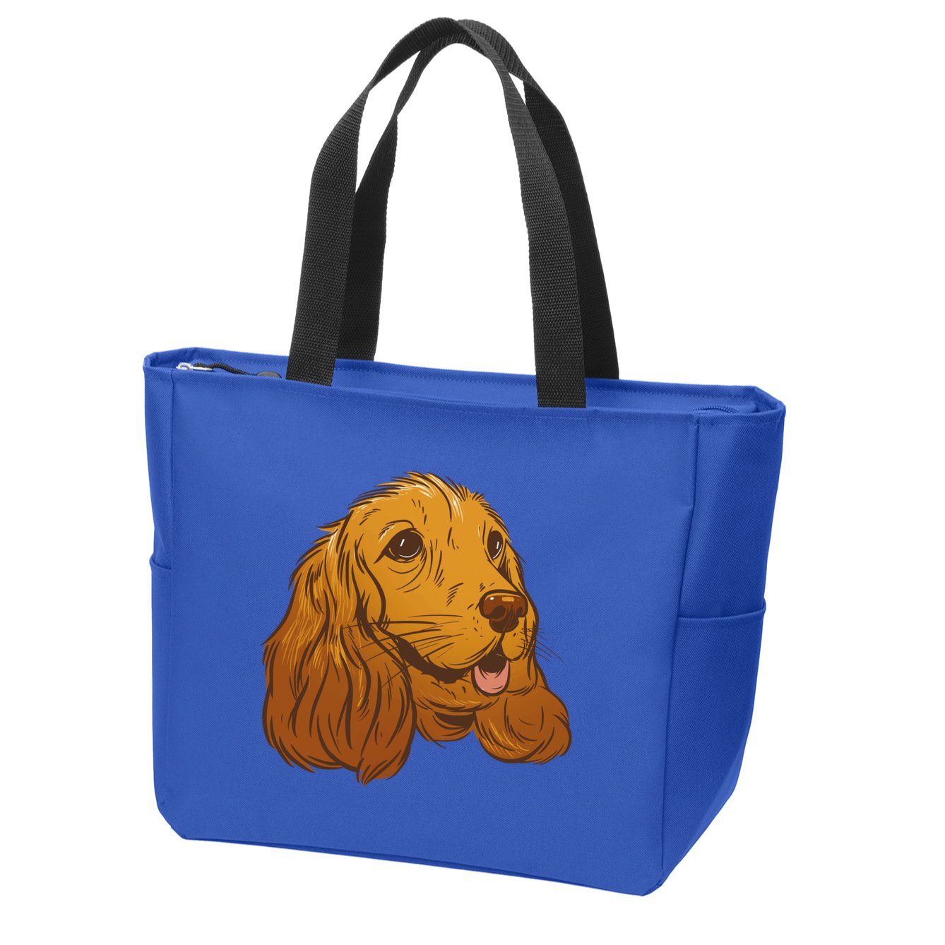 Cocker Spaniel Dog Zip Tote Bag