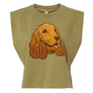 Cocker Spaniel Dog Garment-Dyed Women's Muscle Tee