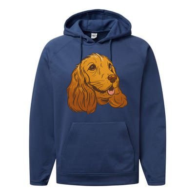 Cocker Spaniel Dog Performance Fleece Hoodie