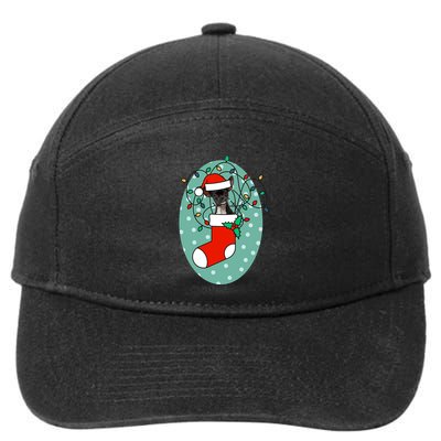 Christmas Stocking Dog Chihuahua Gift 7-Panel Snapback Hat