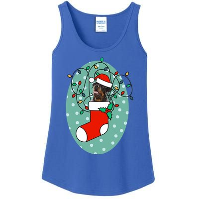 Christmas Stocking Dog Rottweiler Gift Ladies Essential Tank