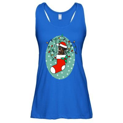 Christmas Stocking Dog Rottweiler Gift Ladies Essential Flowy Tank