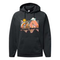 Cosmic Space Desert Cowgirl Performance Fleece Hoodie