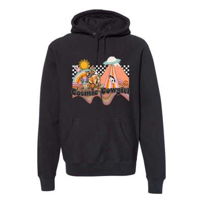 Cosmic Space Desert Cowgirl Premium Hoodie