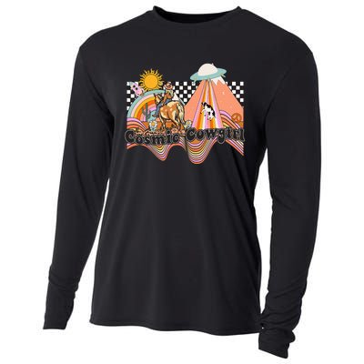 Cosmic Space Desert Cowgirl Cooling Performance Long Sleeve Crew