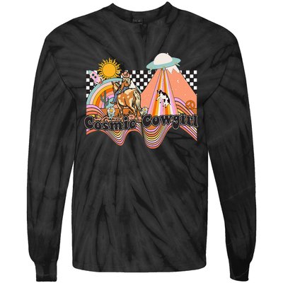 Cosmic Space Desert Cowgirl Tie-Dye Long Sleeve Shirt