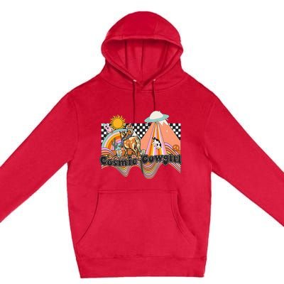 Cosmic Space Desert Cowgirl Premium Pullover Hoodie