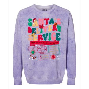 Christmas SantaS Delivery Service L&D Labor Delivery Nurse Colorblast Crewneck Sweatshirt