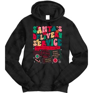 Christmas SantaS Delivery Service L&D Labor Delivery Nurse Tie Dye Hoodie