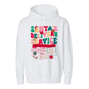 Christmas SantaS Delivery Service L&D Labor Delivery Nurse Garment-Dyed Fleece Hoodie