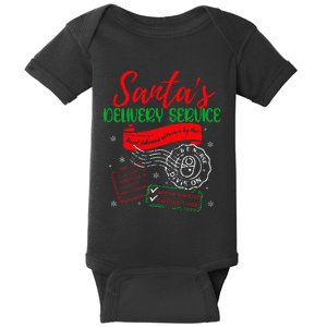 Christmas Santa's Delivery Service L&D Labor Delivery Nurse Baby Bodysuit