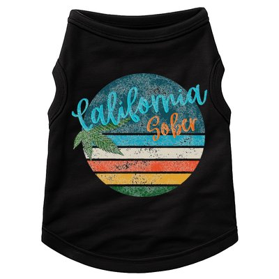 California Sober Distressed Graphic With Vintage Sunset Doggie Tank