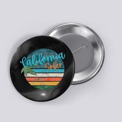 California Sober Distressed Graphic With Vintage Sunset Button