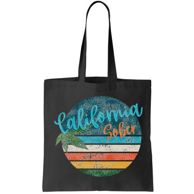 California Sober Distressed Graphic With Vintage Sunset Bag