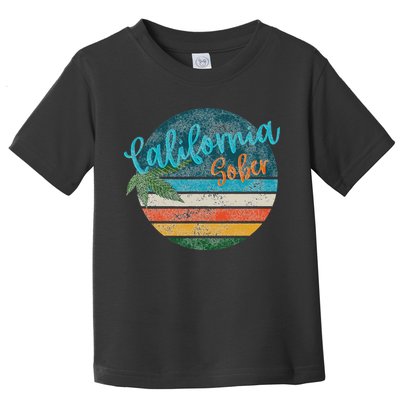 California Sober Distressed Graphic With Vintage Sunset Toddler T-Shirt