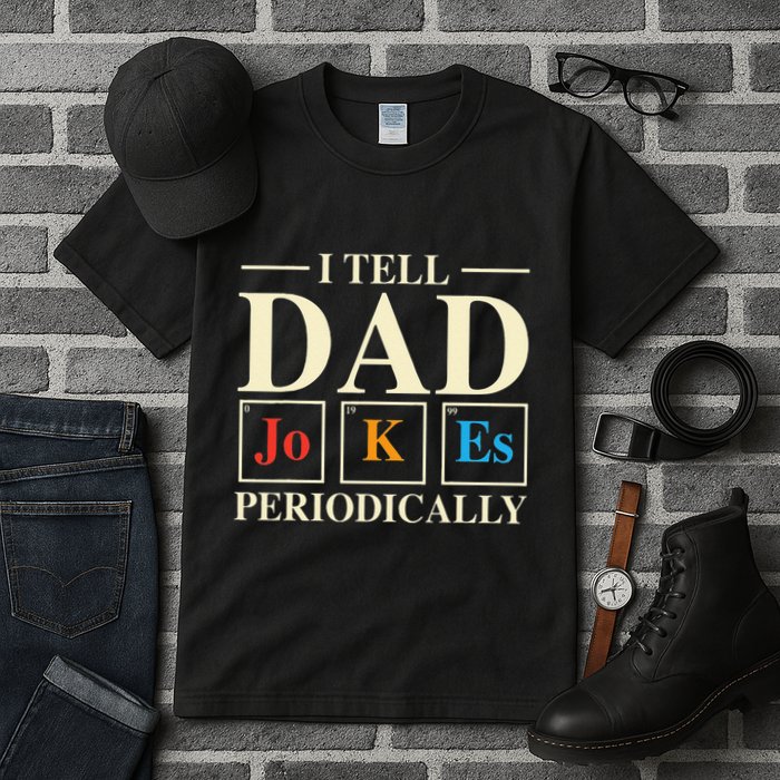 Cool Science Dad Joke I Tell Dad Jokes Periodically Tall T-Shirt