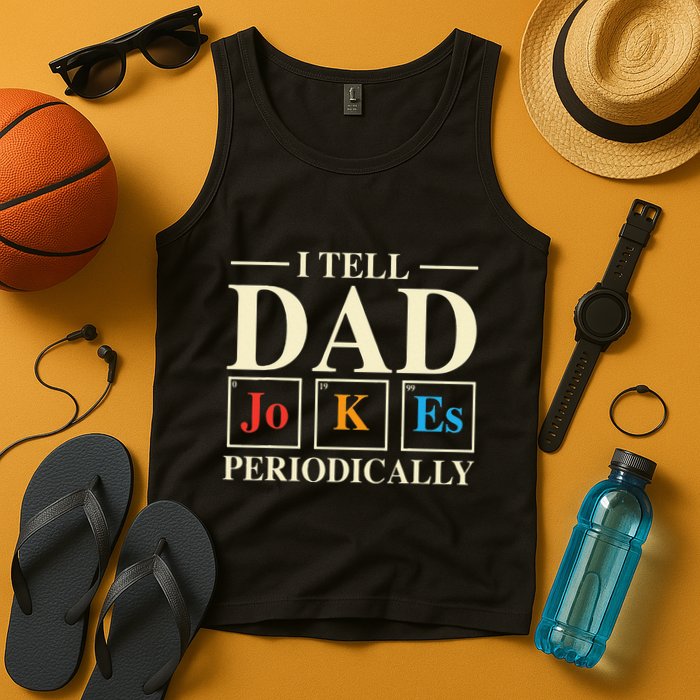 Cool Science Dad Joke I Tell Dad Jokes Periodically Tank Top