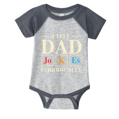 Cool Science Dad Joke I Tell Dad Jokes Periodically Infant Baby Jersey Bodysuit
