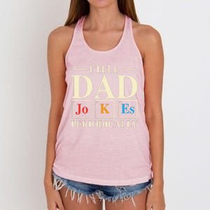 Cool Science Dad Joke I Tell Dad Jokes Periodically Women's Knotted Racerback Tank