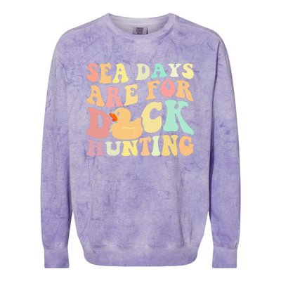 Cruising Sea Days Are For Duck Hunting Rubber Duck Cruise Colorblast Crewneck Sweatshirt