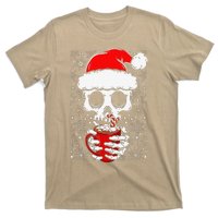 Christmas Skeleton Drinks Cocoa Santa Claus Skeleton T-Shirt