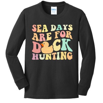 Cruising Sea Days Are For Duck Hunting Rubber Kids Long Sleeve Shirt