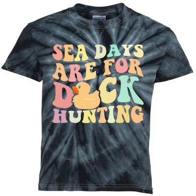 Cruising Sea Days Are For Duck Hunting Rubber Kids Tie-Dye T-Shirt