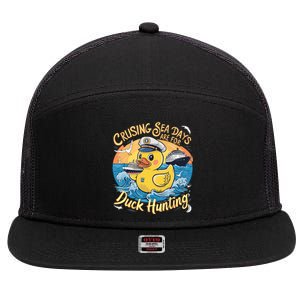 Cruising Sea Days Are For Duck Hunting Cool Cruise Trip 7 Panel Mesh Trucker Snapback Hat